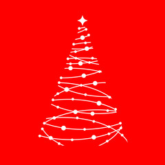 decorated Christmas and New Year tree beautiful background