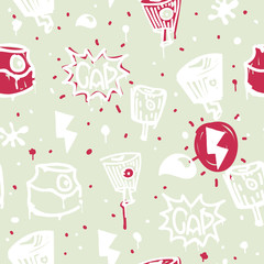 Graffiti Seamless Pattern Color