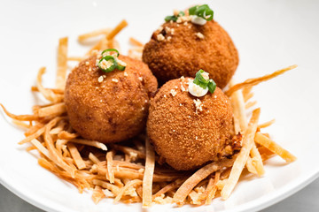 Creative croquetas with chips