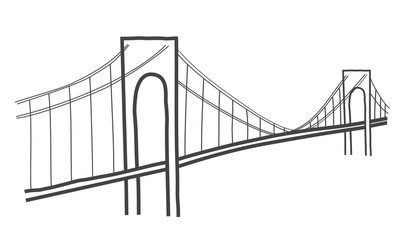 Verazzano-Narrows bridge drawing