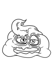 Grin shit kacke heap kot smell disgusting comic cartoon face