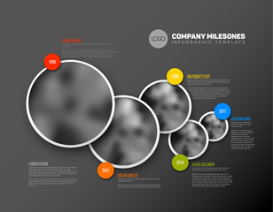 Infographic Timeline Template with photos