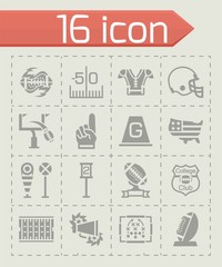 Vector American football icon set