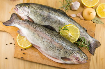 trout on a cutting board