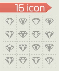 Vector Diamond icon set
