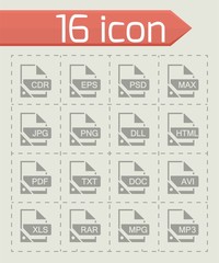 Vector File format icon set
