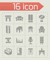 Vector Furniture icon set