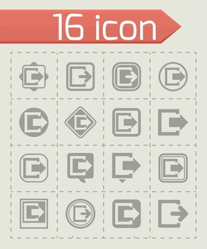 Vector Exit icon set