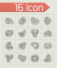 Vector Meat icon set