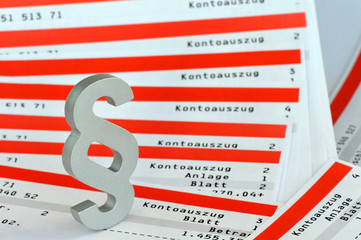 Bankrecht, Paragraf, Kontoauszüge, Kontoauszug, Bank, Recht, Gesetz, Kreditinstitut, Buchungen, Wertstellung, Kontostand, Dispositionskredit,  Zinsen, Geld