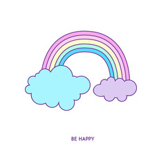 Rainbow icon character 01