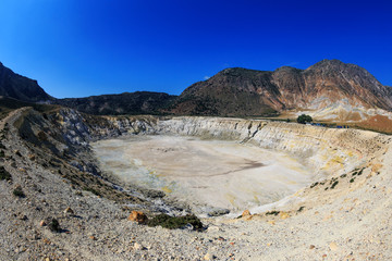 Volcano Nisyros. Nisyros Island, Dodecanese, Aegean Sea, Greece.