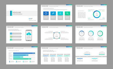 Infographic elements for presentation templates.