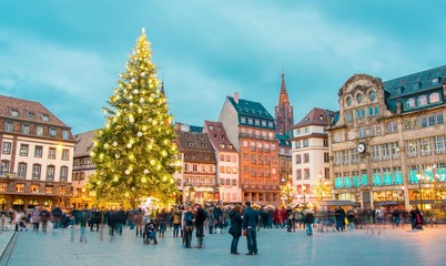 Marché de Noël à Strasbourg - obrazy, fototapety, plakaty