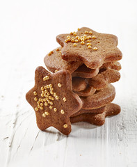 stack of gingerbread cookies