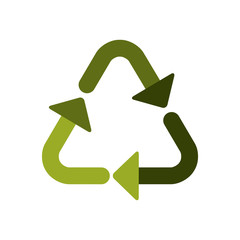 Obraz premium green recycling symbol shape with arrows vector illustration