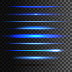 Glowing light lines. Vector light glow effect © Vector Tradition