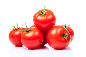 Tomato vegetables isolated on white background