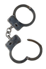 Black metal handcuffs