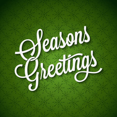 Seasons Greetings Vintage Lettering Background © Pushkarevskyy