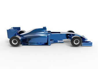 3D render - racing car side view