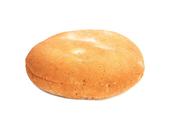 Burger bun on white background