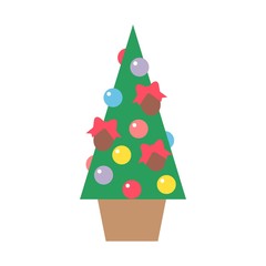 Christmas tree vector.