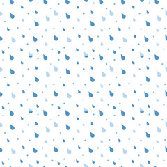 Rain drops seamless pattern vector