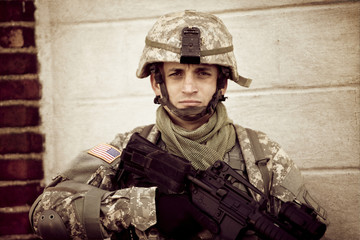Fototapeta premium Soldier Portrait