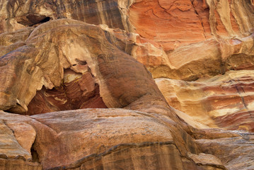 Colourful layers of sandstone