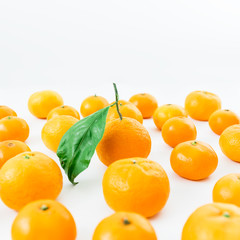 Mandarin. White Background