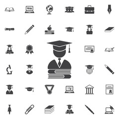 Mortar Board or Graduation Cap icon