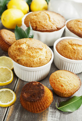 Homemade lemon muffins