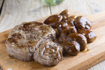 Beef and mushrooms