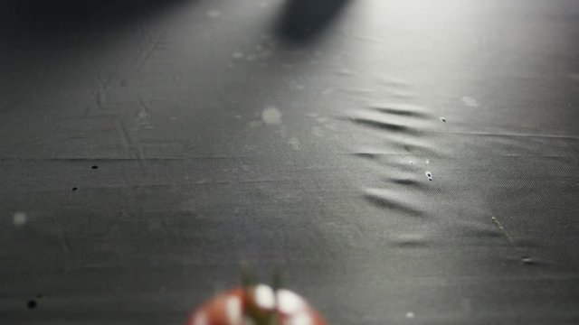 Many fresh vegetables falling and revolving in slow motion. Shot on RED EPIC DRAGON Cinema Camera.