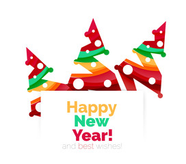 Christmas geometric abstract sale promo banner