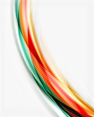 Colorful modern wave line, business abstract layout