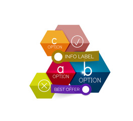 Abstract infographic geometric templates