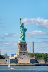 Naklejka premium The Statue of Liberty at Liberty Island in New York