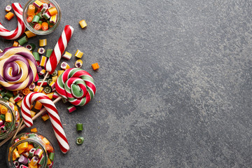 Fototapeta premium Lollipops and candies mix
