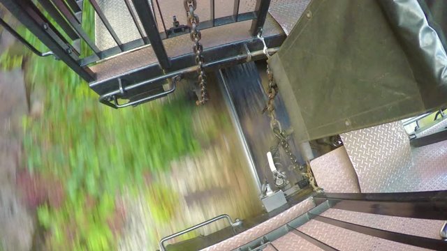 White Pass and Yukon Route Railroad Looking Down Onto Tracks Between Cars as the Train Moves  Up The Mountain