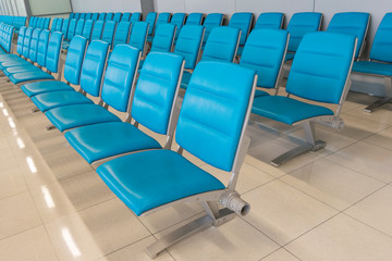 Fototapeta premium Seat in the airport interior in asian