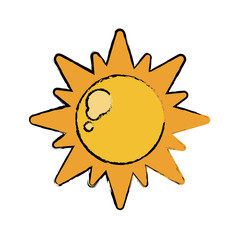 drawn sun energy natural symbol design vector illustration eps 10