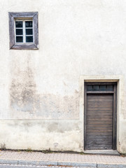 Fototapeta na wymiar House door and window in Germany