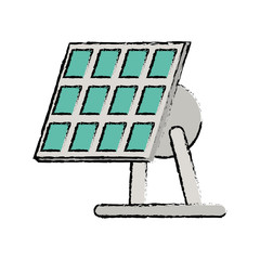 drawn solar panel renewable energy alternative vector illustration eps 10