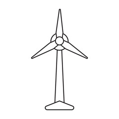 ecology wind turbine electricity generator pictograph vector illustration eps 10