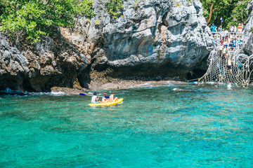 Loh sa ma bay the entrance to maya bay Phi Phi Islands andaman s