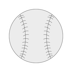 Baseball toy icon. Childhood play game and object theme. Isolated design. Vector illustration