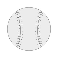 Baseball toy icon. Childhood play game and object theme. Isolated design. Vector illustration