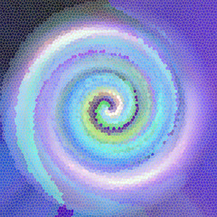 Abstract background of the gradient with visual ligting,poolar coordinates,twirl and stained glass effects